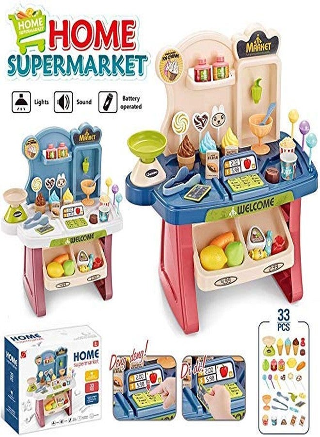 Oupstrive Mini Home Super Market 33PCS Toy Set Kids Role Pretend Play Set Mini Home Supermarket kit for Kids Toys | Kitchen Set for Boys and Girls (Multicolor, Pack of 1) - Image 3